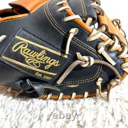 Rawlings Japan Heart of the Hide HOH Catchers mitt 33 RHT Black/RichTan Limited Rawlings Japan Heart of the Hide HOH Catchers mitt 33 RHT Black/RichTan Limited