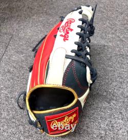 Rawlings Japan Heart of the Hide HOH Glove RHT 13 Outfielder Navy/White/Red Rare