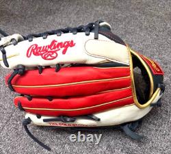 Rawlings Japan Heart of the Hide HOH Glove RHT 13 Outfielder Navy/White/Red Rare