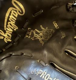 Rawlings PRO12TCB Heart of the Hide Horween 12 Trapeze Baseball Glove RHT Black