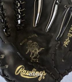 Rawlings PRO12TCB Heart of the Hide Horween 12 Trapeze Baseball Glove RHT Black