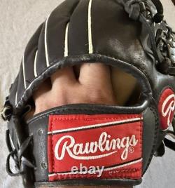 Rawlings PRO12TCB Heart of the Hide Horween 12 Trapeze Baseball Glove RHT Black