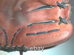 Rawlings PRO200-4PM Baseball Glove Mitt 11.5 Heart of the Hide Leather RHT Black