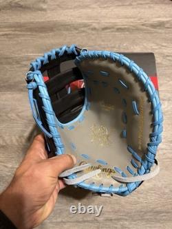 Rawlings Pro Grade 1st First Base Glove Mitt Heart Of The Hide Blue Black 12