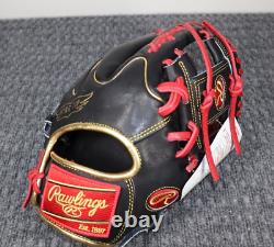 Rawlings RHT Glove Wing Tip Heart of the Hide 11.5 PROR204W-2BG Black Gold Red