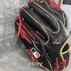 Rawlings RHT Glove Wing Tip Heart of the Hide 11.5 PROR204W-2BG Black Gold Red