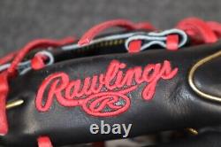 Rawlings RHT Glove Wing Tip Heart of the Hide 11.5 PROR204W-2BG Black Gold Red