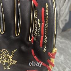 Rawlings RHT Glove Wing Tip Heart of the Hide 11.5 PROR204W-2BG Black Gold Red