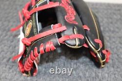 Rawlings RHT Glove Wing Tip Heart of the Hide 11.5 PROR204W-2BG Black Gold Red