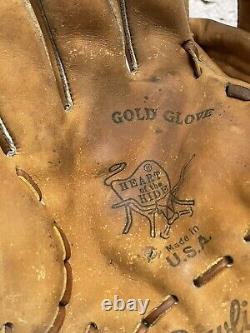 VINTAGE Rawlings HOH 54HC Heart of Hide Gold Glove Made in USA Left Handed Throw
