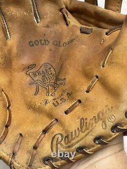 VINTAGE Rawlings HOH 54HC Heart of Hide Gold Glove Made in USA Left Handed Throw
