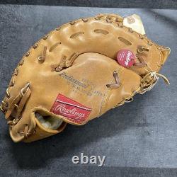Vintage Rawlings First Base Mitt Mens 12.5 Brown Heart Of The Hide DCT Made USA