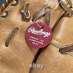 Vintage Rawlings First Base Mitt Mens 12.5 Brown Heart Of The Hide DCT Made USA