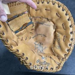 Vintage Rawlings First Base Mitt Mens 12.5 Brown Heart Of The Hide DCT Made USA