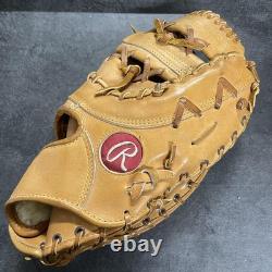 Vintage Rawlings First Base Mitt Mens 12.5 Brown Heart Of The Hide DCT Made USA