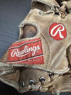 Vintage Rawlings PRO-1000H Right H Made In USA Heart Of The Hide NEEDS REPAIR