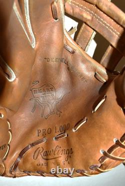 Vintage Rawlings Pro 1.000 Heart of Hide Baseball Softball Glove 12 LHT Left VG