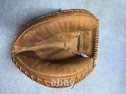 Vintage Rawlings RL1 Catchers Mitt Heart Of The Hide Johnny Bench Good Condition