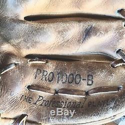 Vintage Rawlings USA Pro 1000b Heart Of The Hide Baseball Glove Mitt Nice