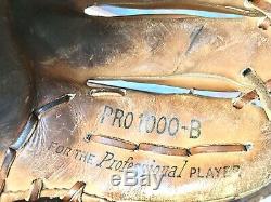 Vintage Rawlings USA Pro 1000b Heart Of The Hide Baseball Glove Mitt Nice